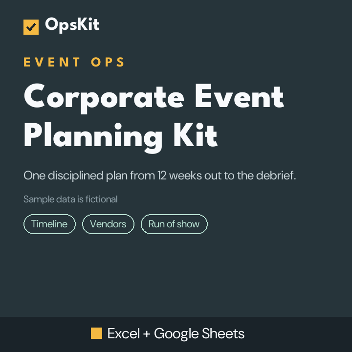 Corporate Event Planning Kit