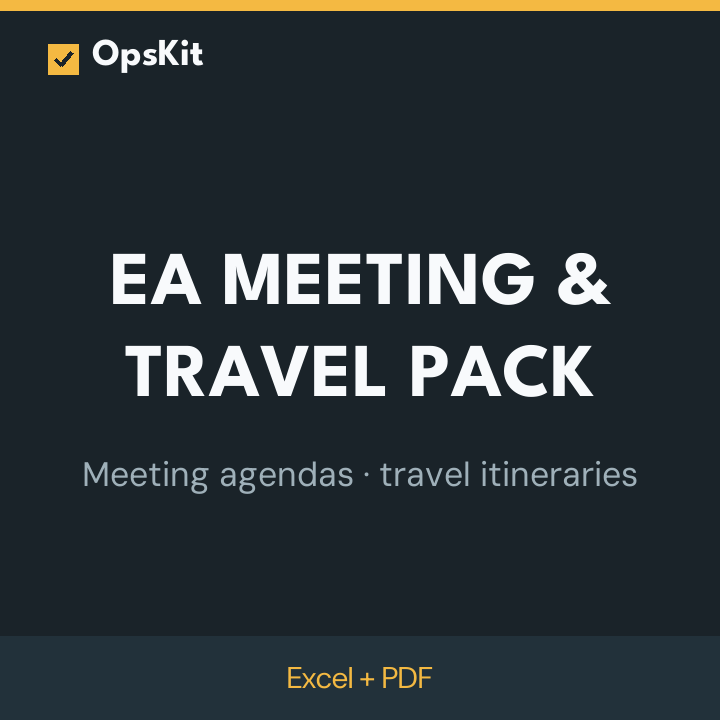 EA Meeting and Travel Pack