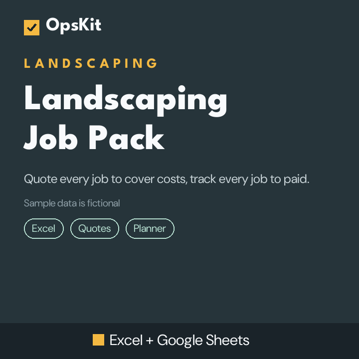 Landscaping Job Pack