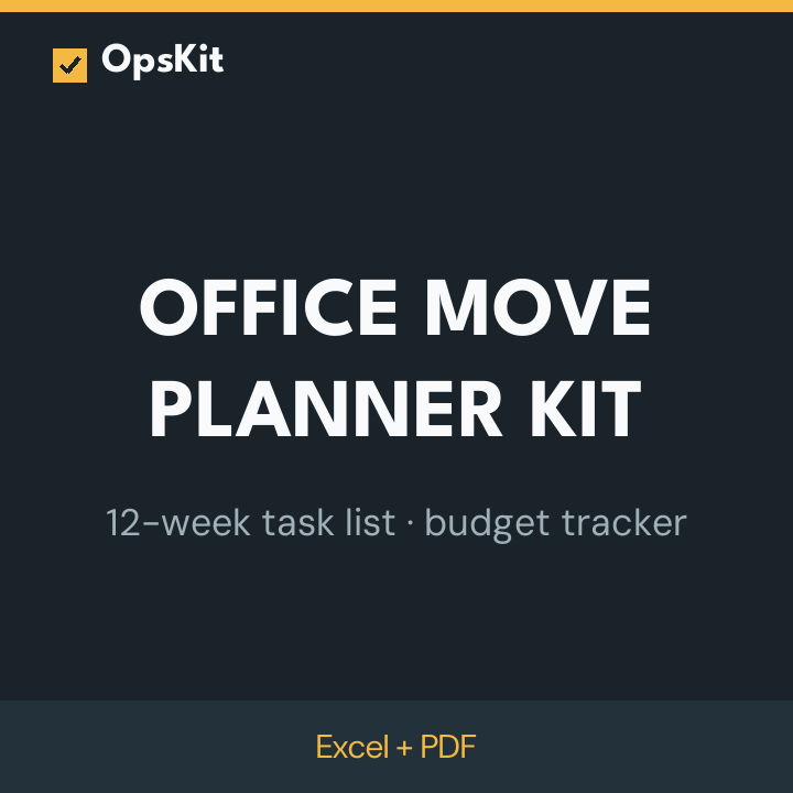 Office Move Planner Kit