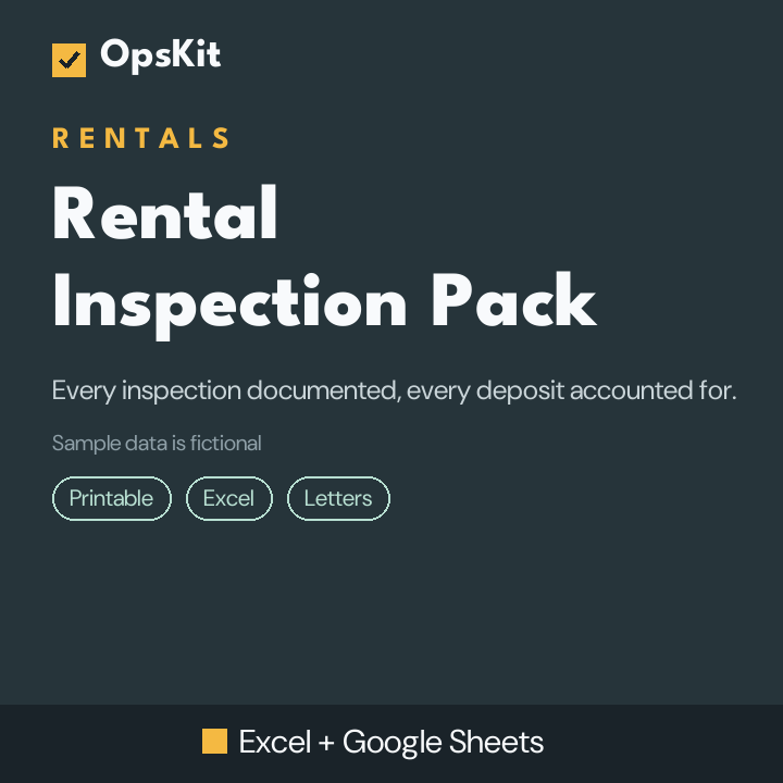 Rental Inspection Pack