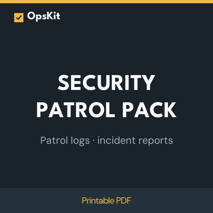 Security Patrol Pack