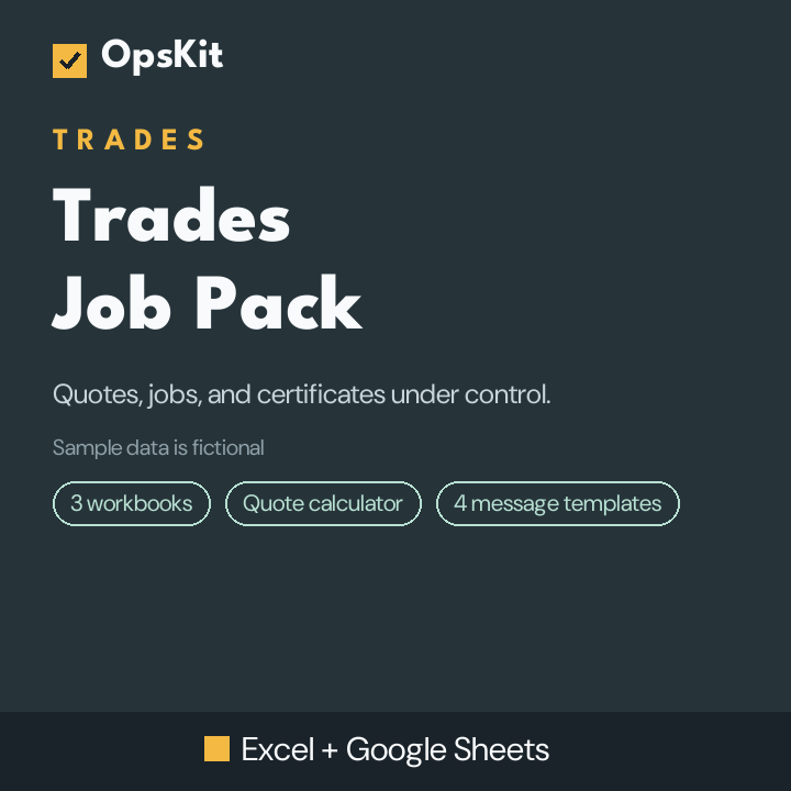 Trades Job Pack
